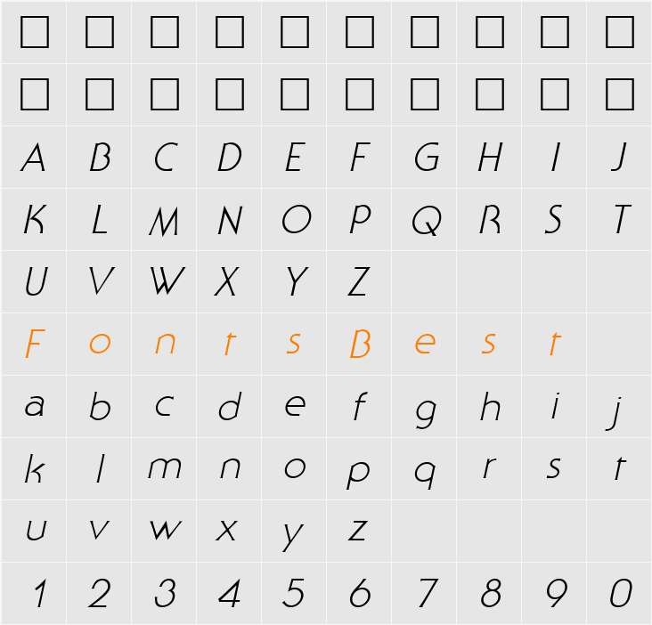 Staid Character Map
