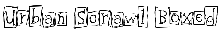 Urban Scrawl Boxed Font Image