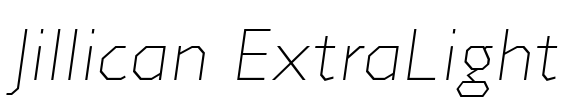 Jillican ExtraLight Font Image