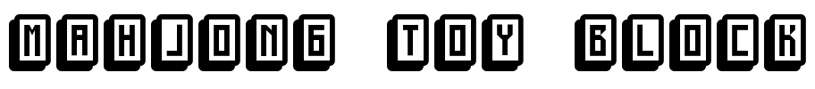 mahjong toy block Font Image