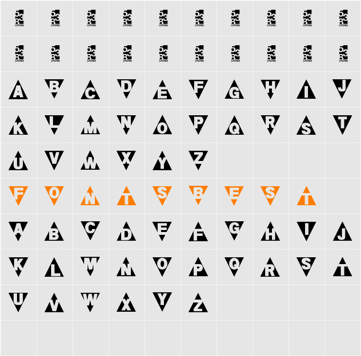 Triangleshape Character Map