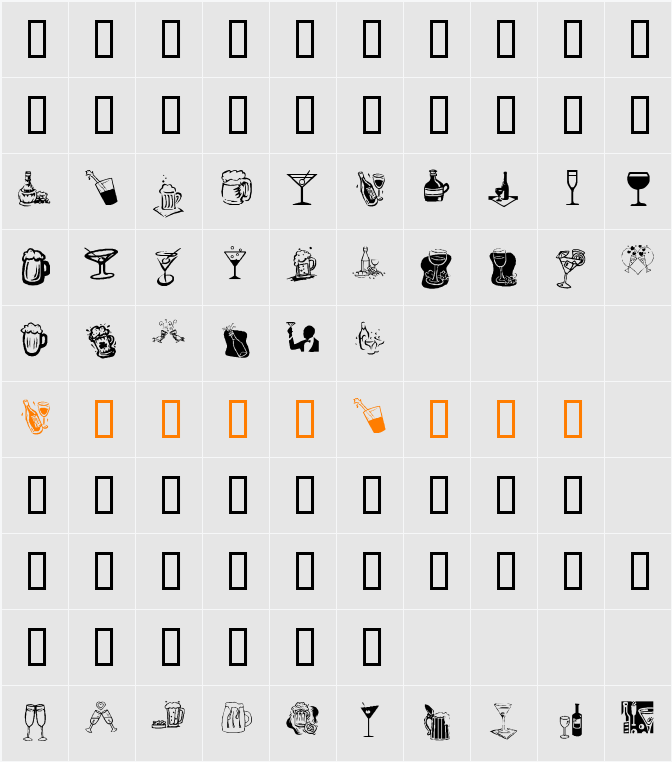 KR Drink Up! Character Map