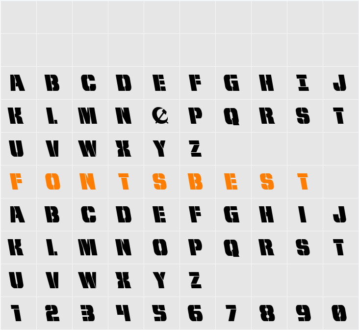 From BOND With Love Leftalic Character Map