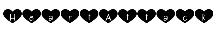 HeartAttack Font Image