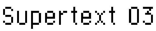 Supertext 03 Font Image