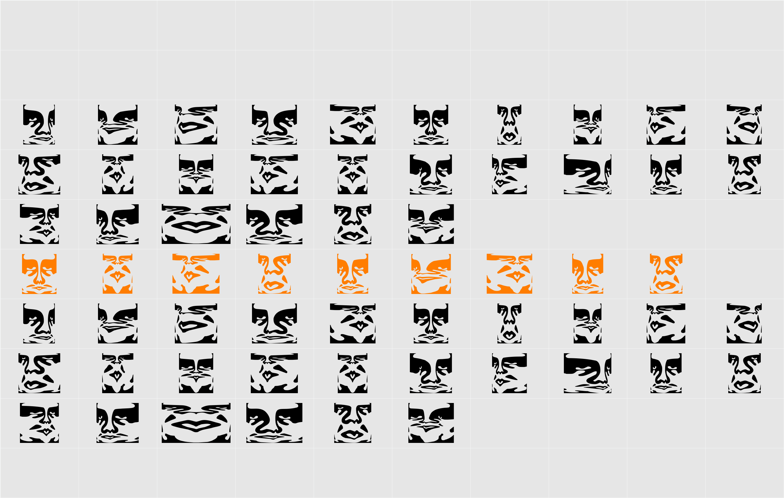 ObeyDada Character Map