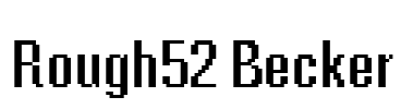 Rough52 Becker Font Image