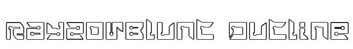 RayzorBlunt Outline Font Image