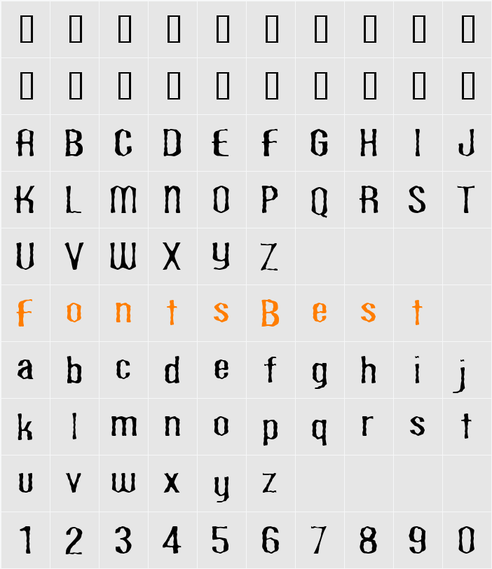 Scaberous Character Map
