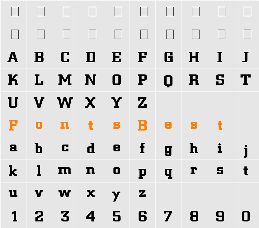 Geo 957 Wide Character Map