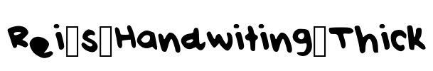 Rei_s_Handwiting_Thick Font Image