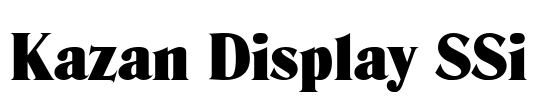 Kazan Display SSi Font Image
