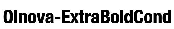 Olnova-ExtraBoldCond Font Image
