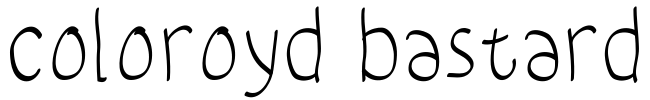 coloroyd bastard Font Image