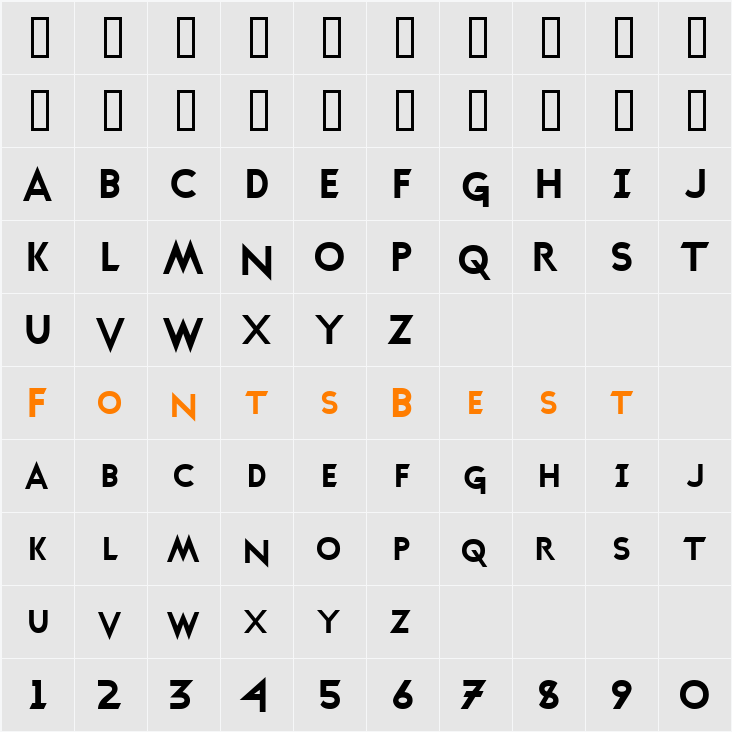 Transmetals Character Map