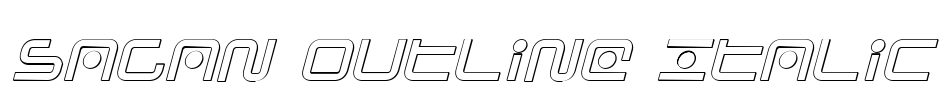 Sagan Outline Italic Font Image