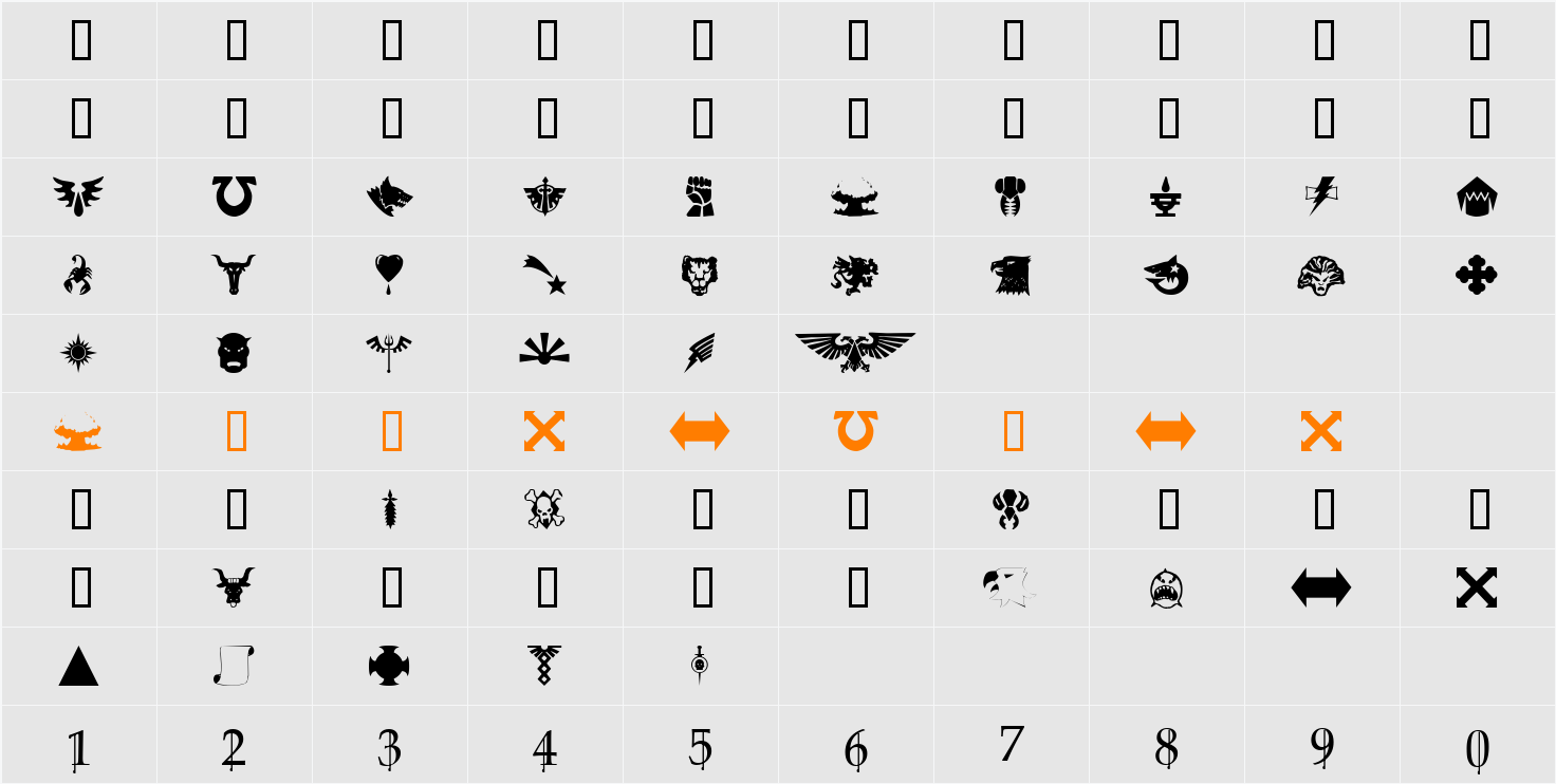 Marines Character Map