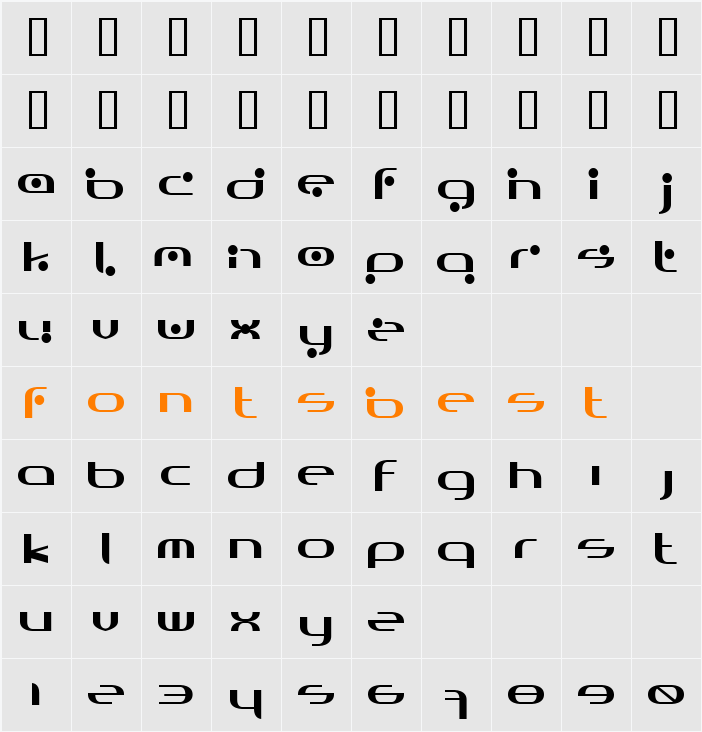 Omicron Character Map