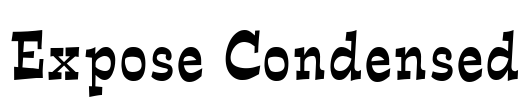 Expose Condensed Font Image