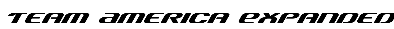Team America Expanded Font Image