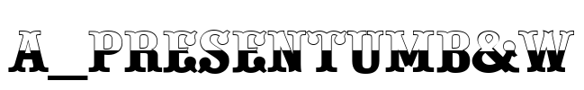 a_PresentumB&W Font Image