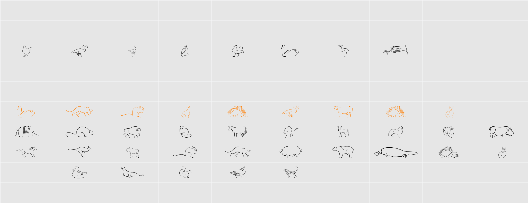 Founa BC Character Map