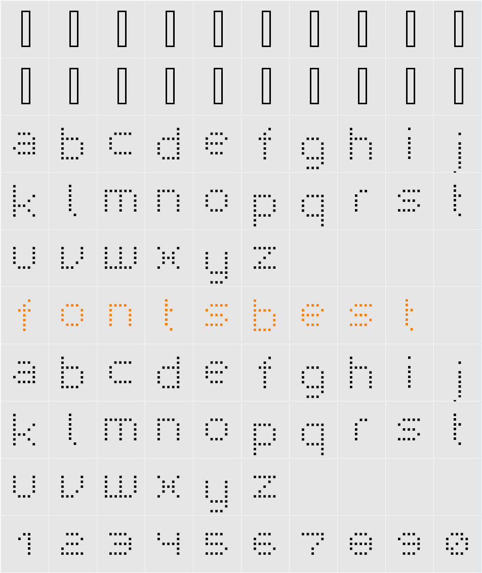 superpoint _rounded Character Map