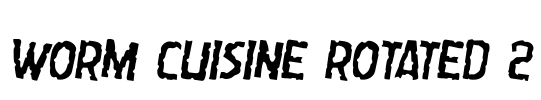 Worm Cuisine Rotated 2 Font Image