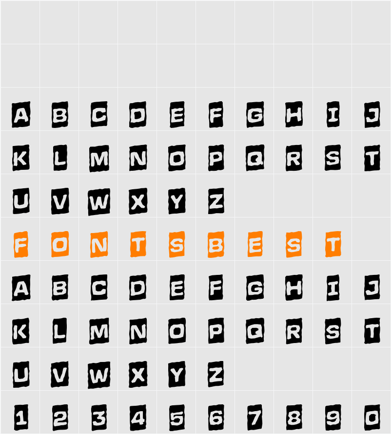 a_LineaSansCmBrkUp Character Map