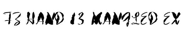 FZ HAND 13 MANGLED EX Font Image