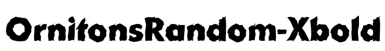 OrnitonsRandom-Xbold Font Image