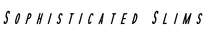 Sophisticated Slims Font Image