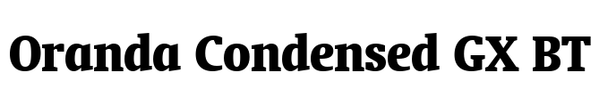 Oranda Condensed GX BT Font Image