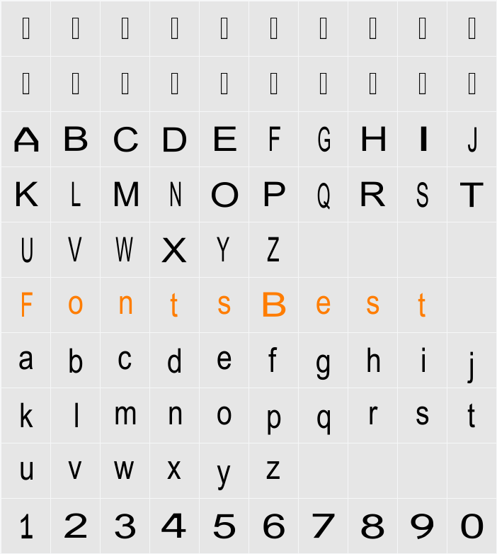 JuliaSoft Special Font W Character Map