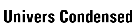 Univers Condensed Font Image