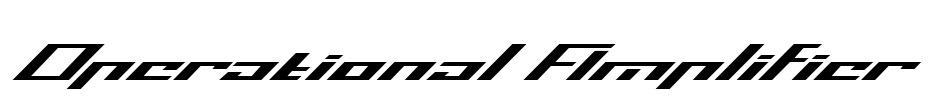 Operational Amplifier Font Image