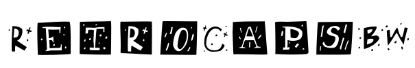 RetroCapsBW Font Image
