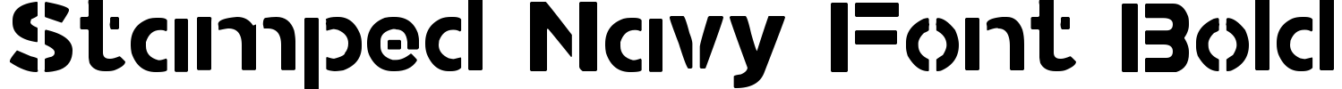 Stamped Navy Font Bold Font Image