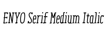 ENYO Serif Medium Italic Font Image