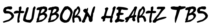 Stubborn Heartz TBS Font Image