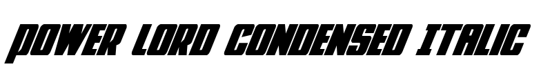 Power Lord Condensed Italic