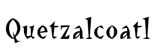 Quetzalcoatl Font Image