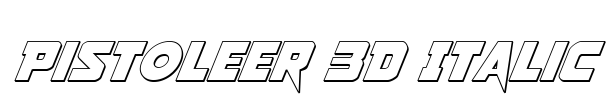 Pistoleer 3D Italic Font Image