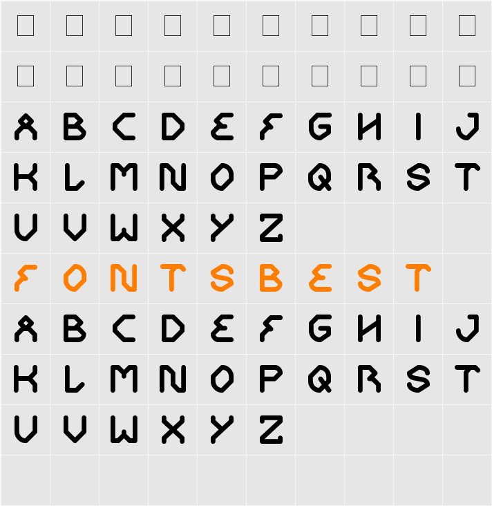 GET READY Character Map