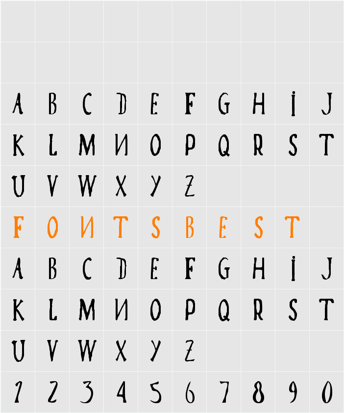 Poma Character Map