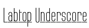 Labtop Underscore Font Image