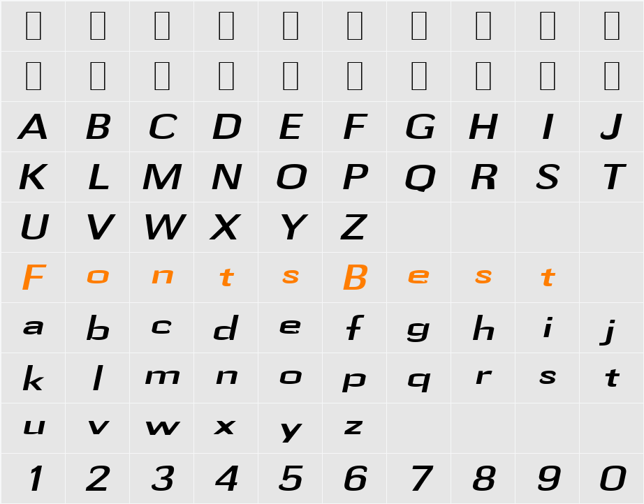 Gauss-Extended Character Map