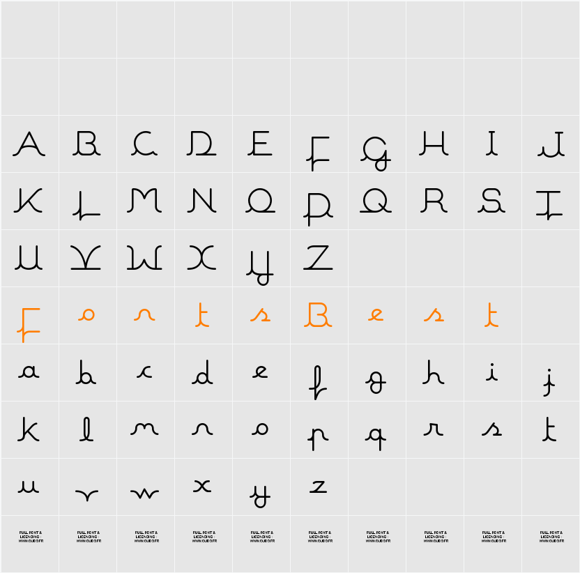 Maline Character Map