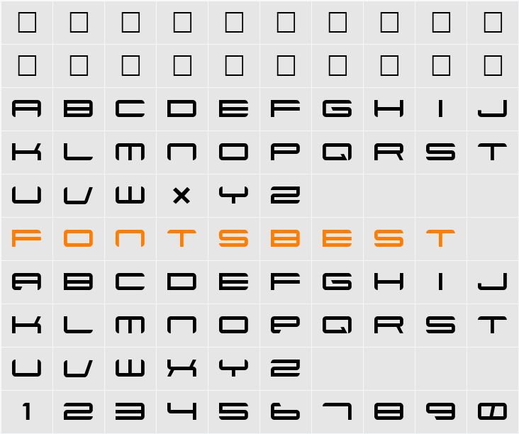 Xenotron Character Map