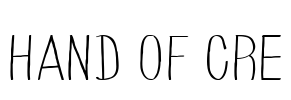 HAND OF CRE Font Image